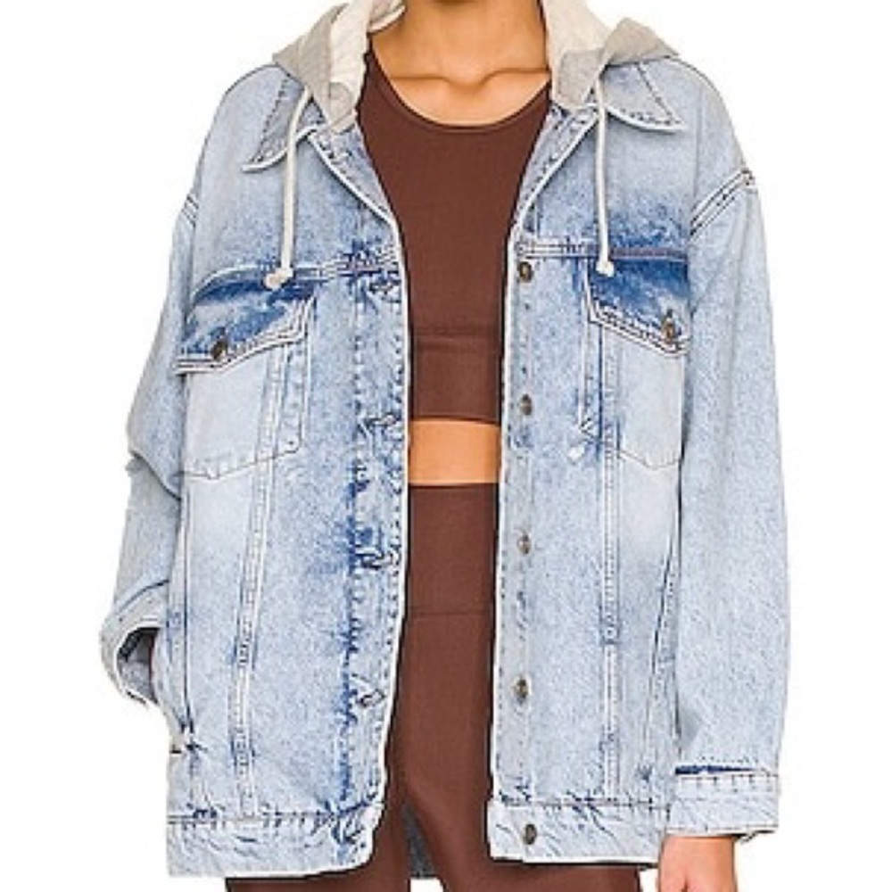 Free people (we are the free) denim  Hooded Jacket
